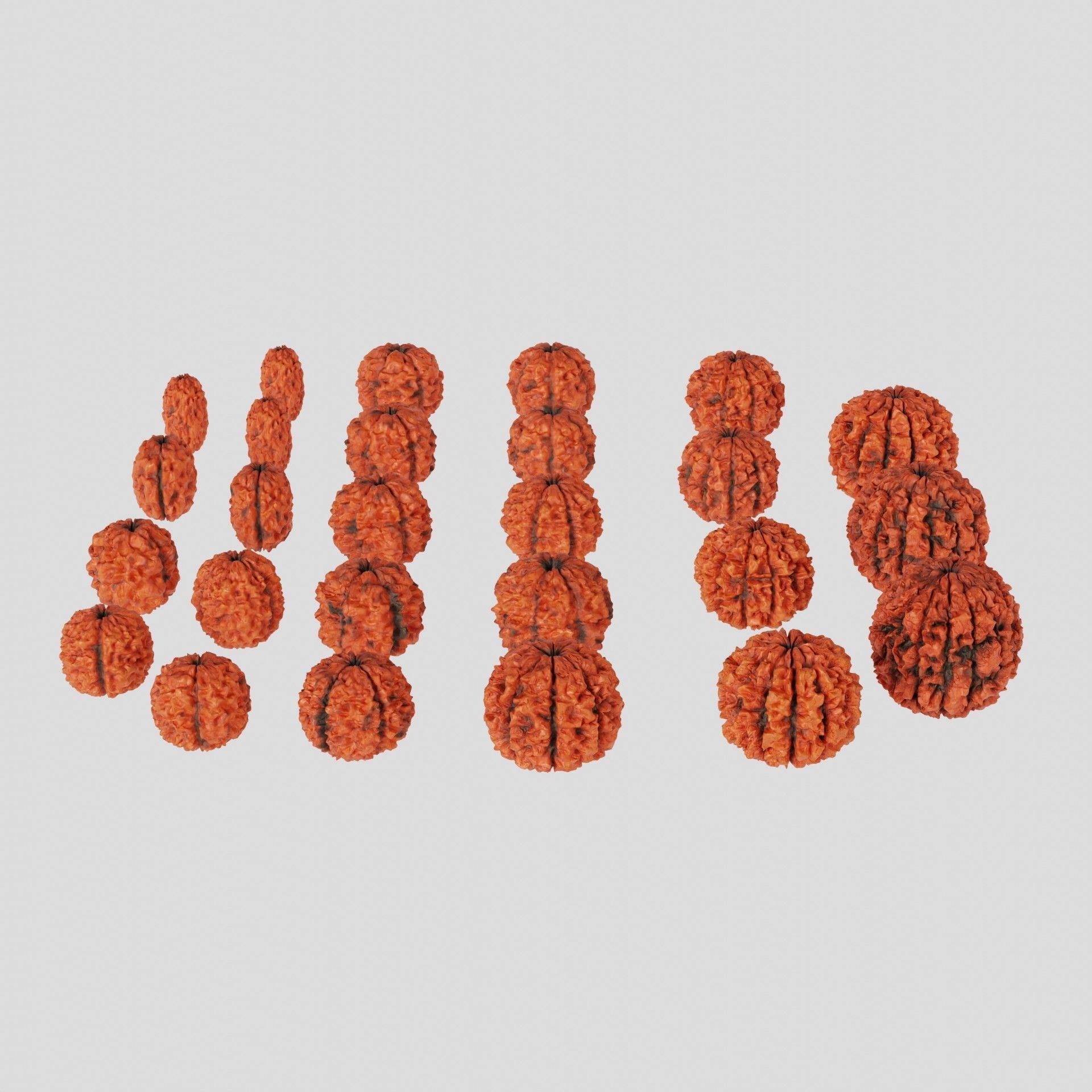 Rudraksha Beads Low-poly 3D model_4