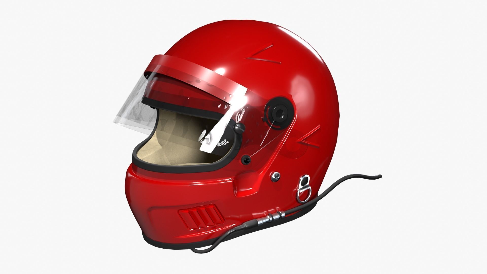 Bell AFX-1 Racing Helmet 3D model_3