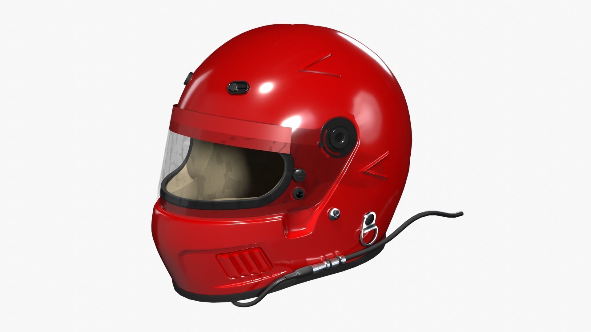 Bell AFX-1 Racing Helmet 3D model_1