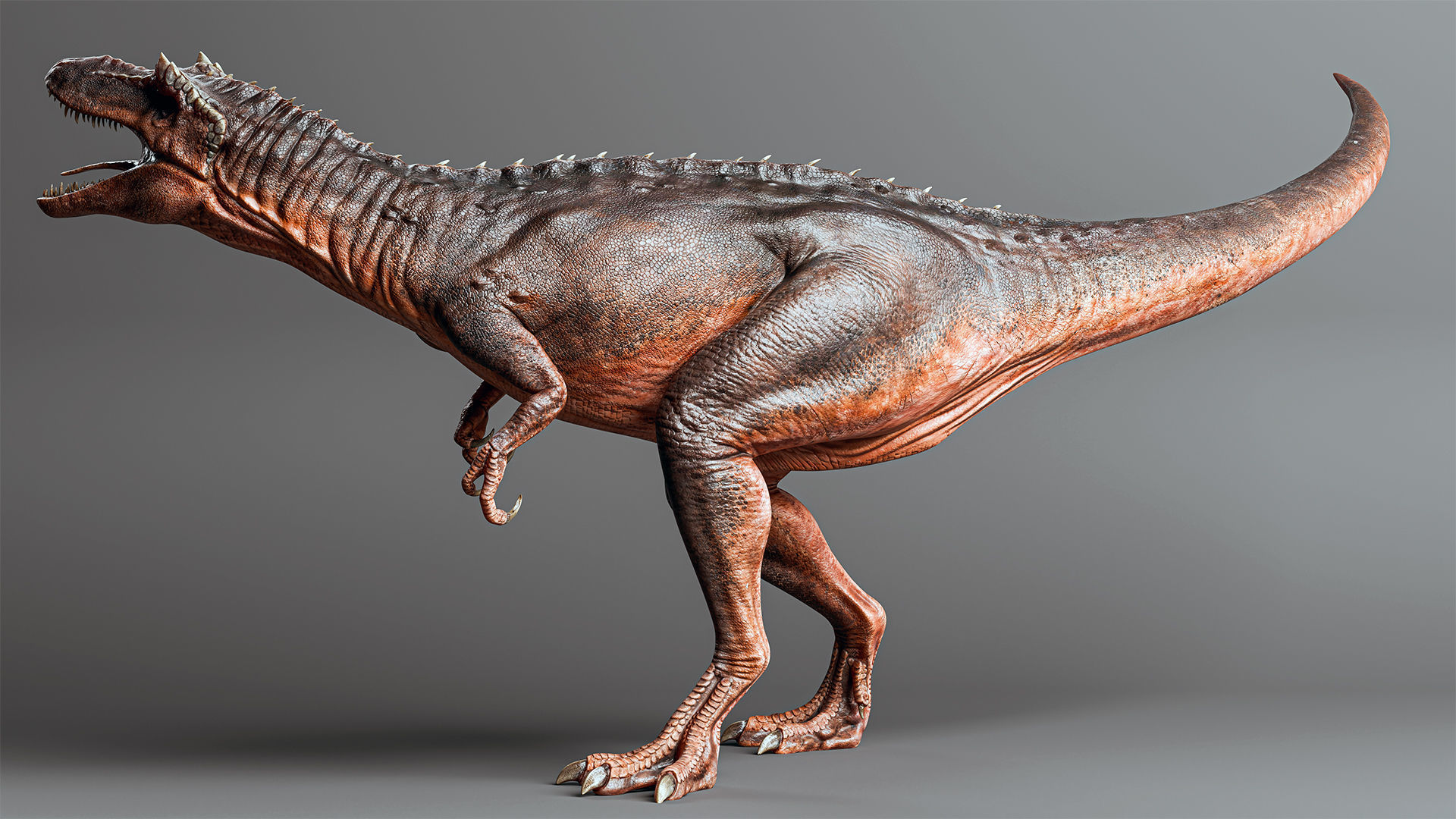 Qianzhousaurus Low-poly 3D model_1