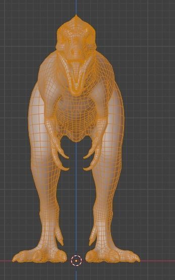 Qianzhousaurus Low-poly 3D model_4