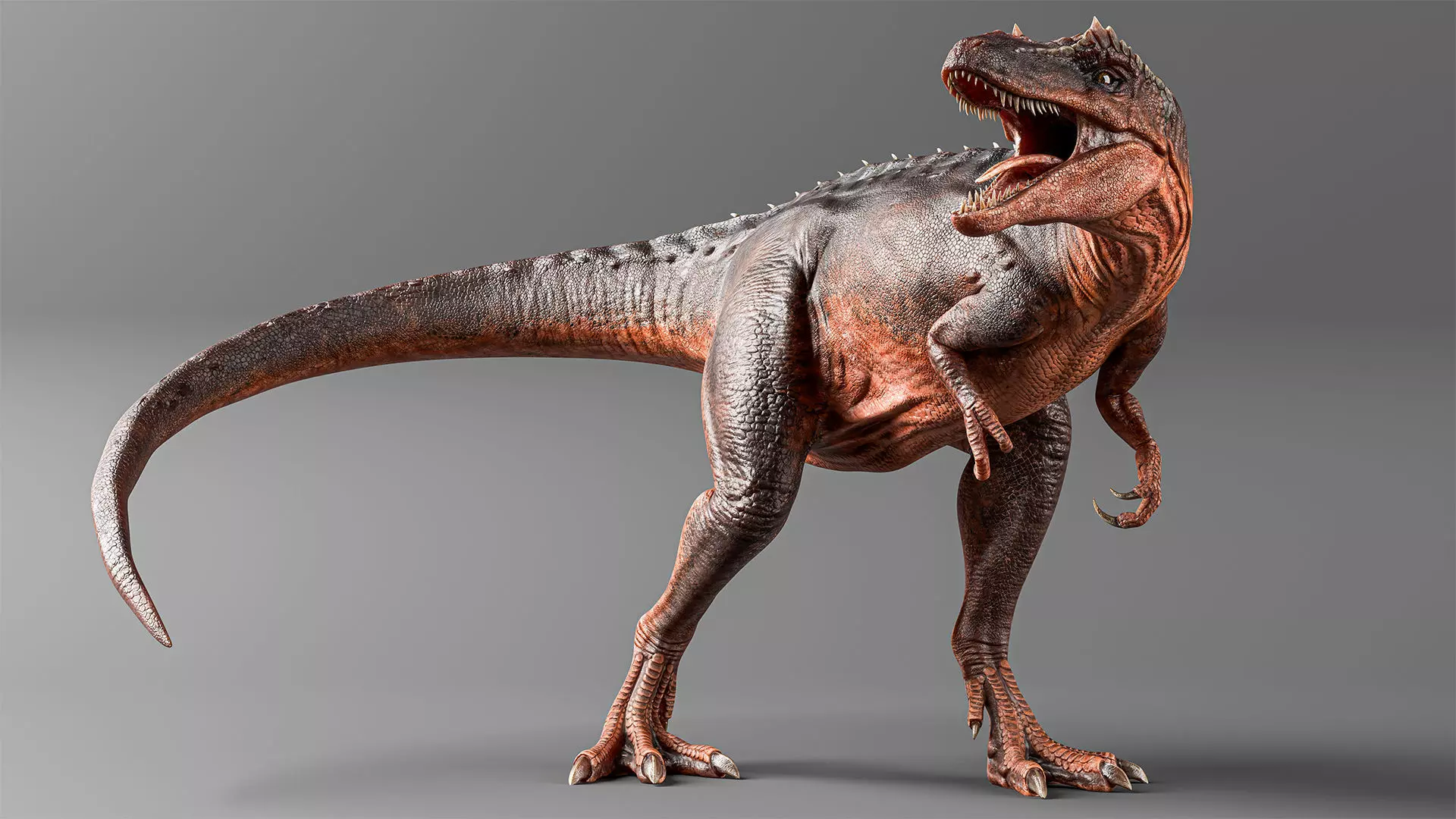Qianzhousaurus Low-poly 3D model_0