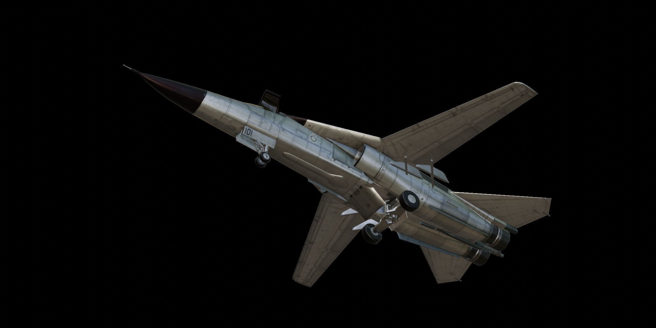 General Dynamics F-111 Aardvark Low-poly 3D model_5
