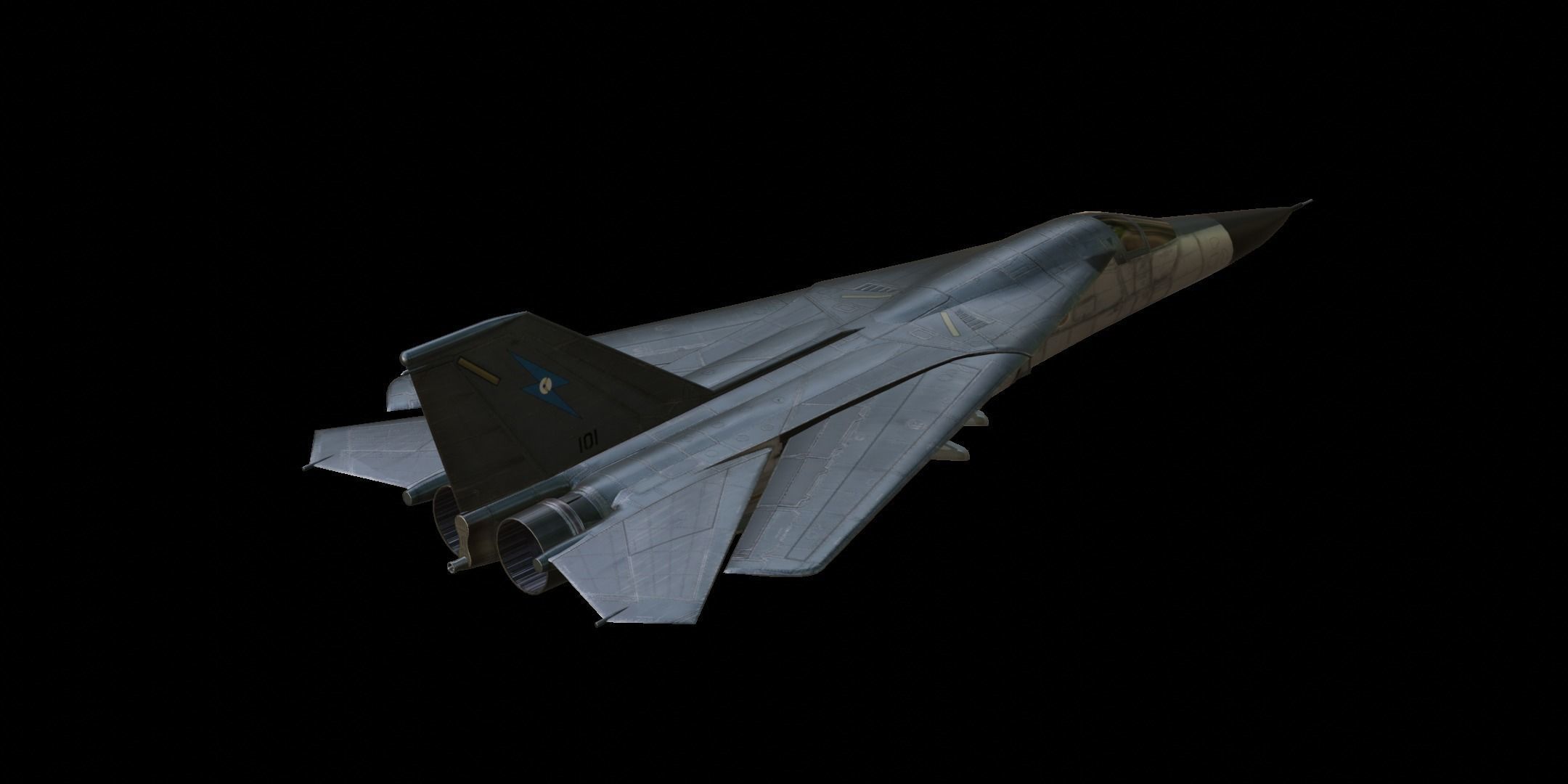 General Dynamics F-111 Aardvark Low-poly 3D model_4