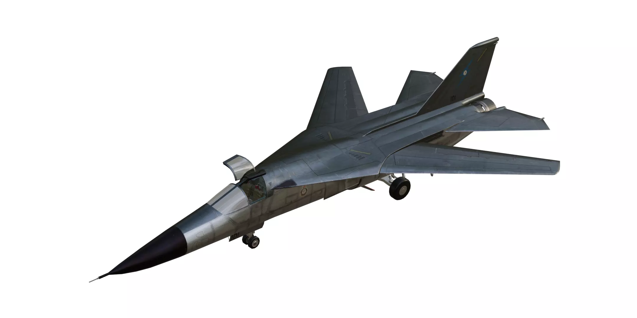 General Dynamics F-111 Aardvark Low-poly 3D model_0