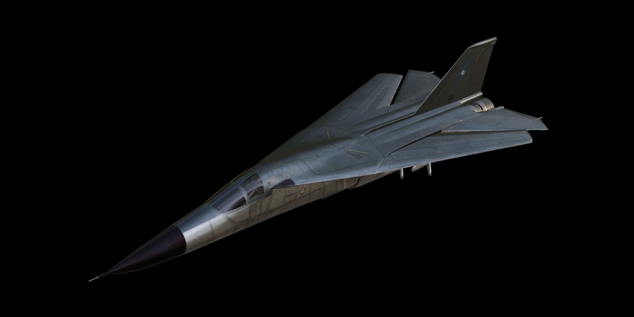 General Dynamics F-111 Aardvark Low-poly 3D model_1