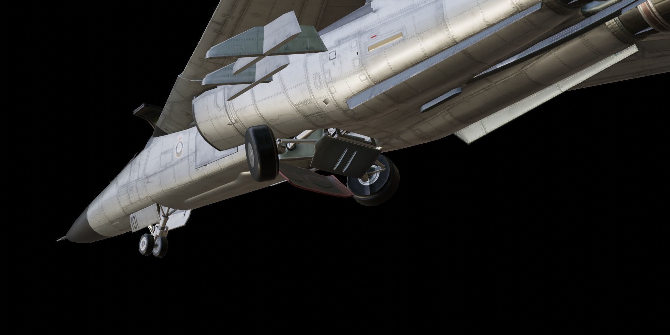 General Dynamics F-111 Aardvark Low-poly 3D model_7