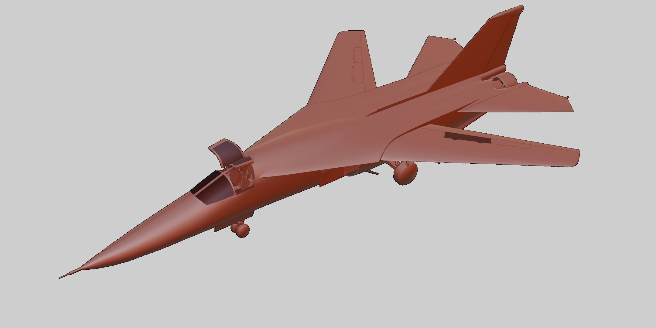 General Dynamics F-111 Aardvark Low-poly 3D model_12