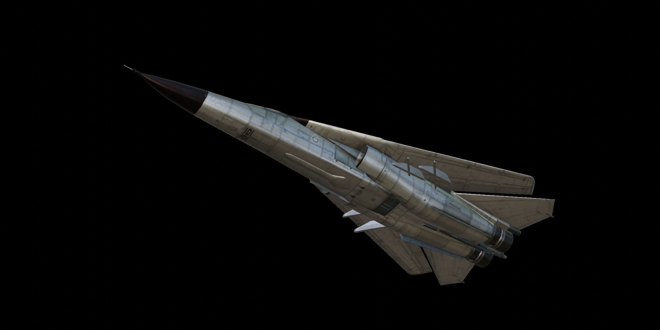 General Dynamics F-111 Aardvark Low-poly 3D model_6