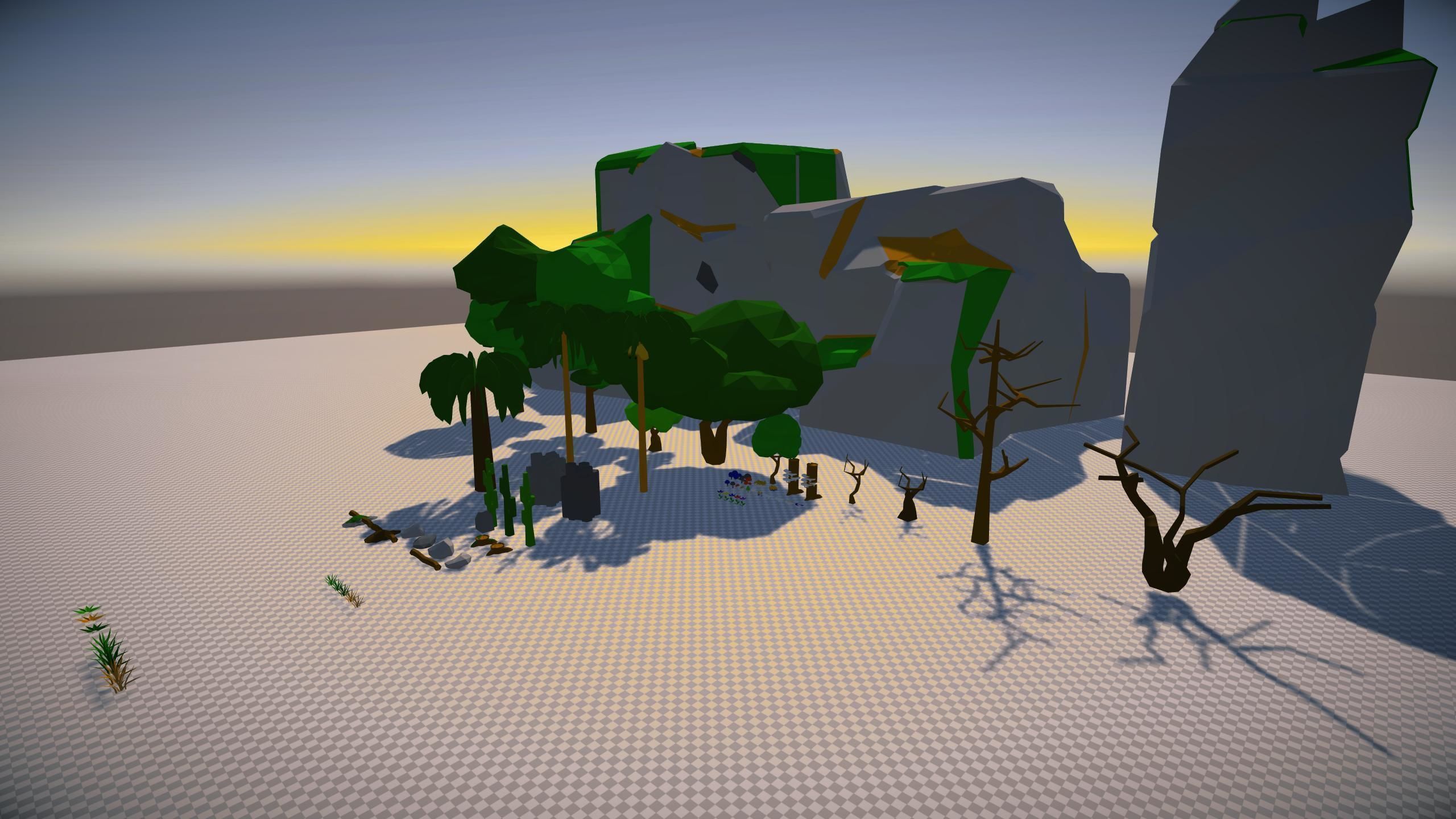 3D Low Poly Nature Pack Free 3D model_1