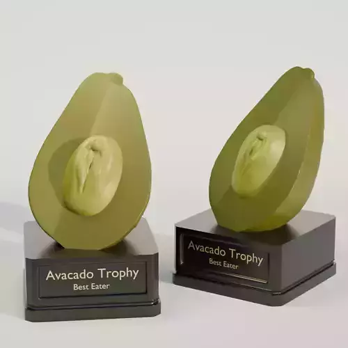 Gift for boyfriend pussy shaped avocado trophy for 3d printing 3D print model