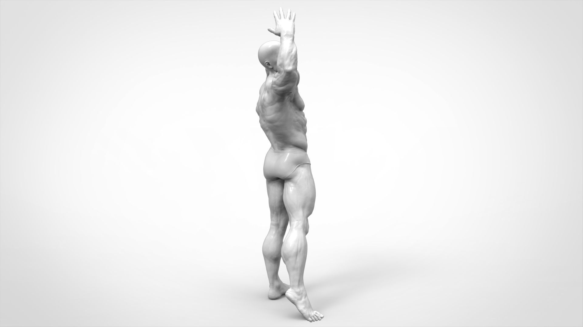 Bodybuilder Pose - Anatomy 3D print model_5