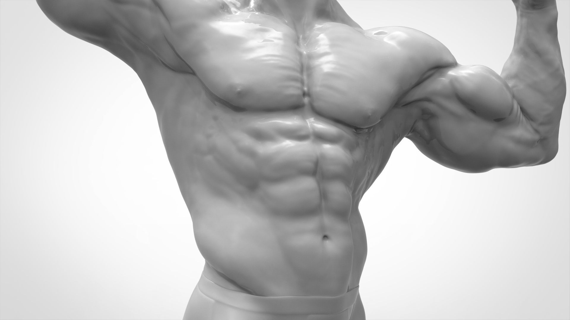 Bodybuilder Pose - Anatomy 3D print model_7