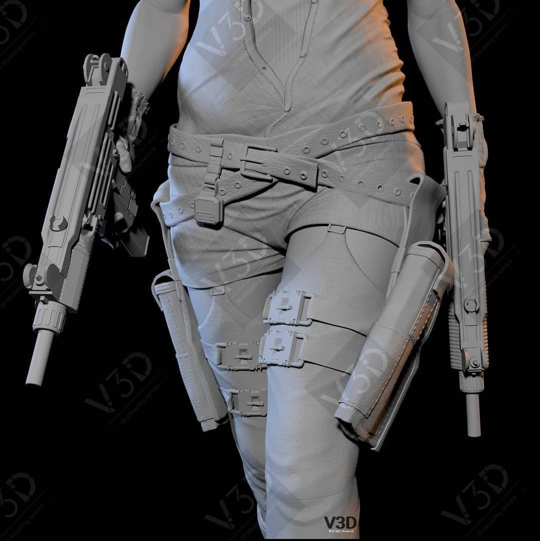 Resident Evil - Alice - Milla Jovovich - V3D 3D print model_12