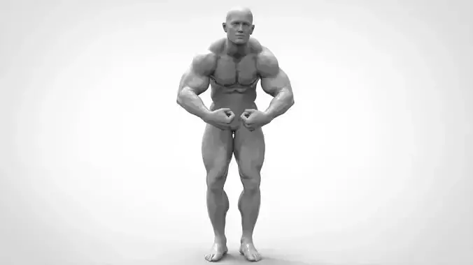 Bodybuilder Pose - Anatomy 3D print model