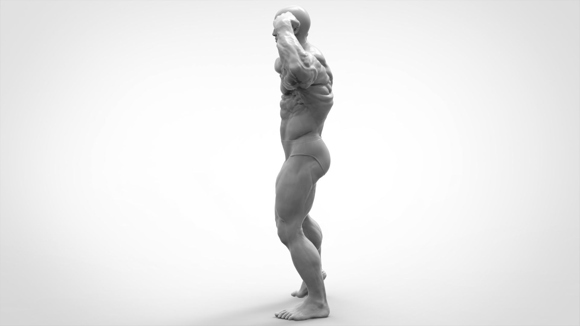 Bodybuilder Pose - Anatomy 3D print model_2
