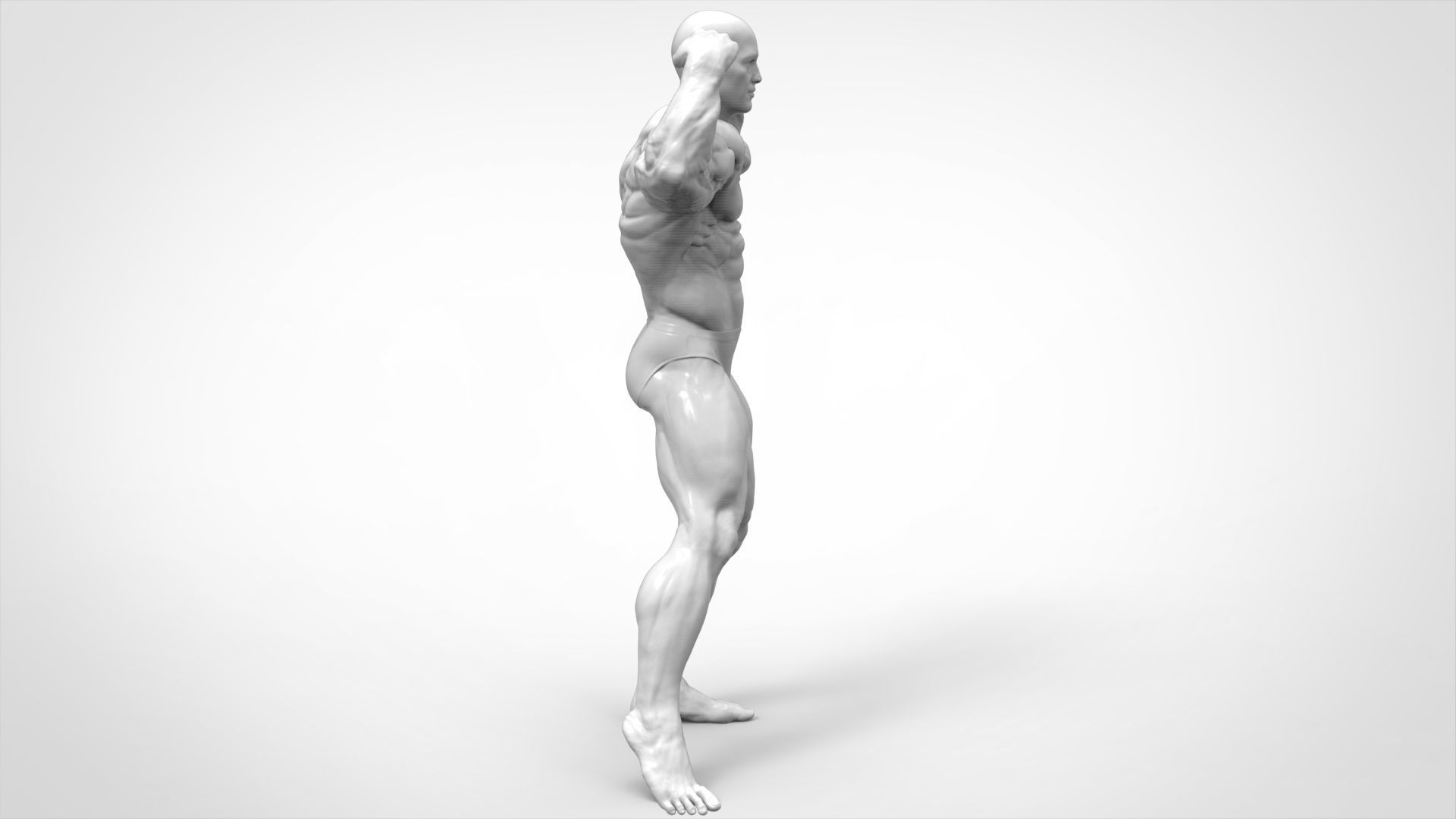 Bodybuilder Pose - Anatomy 3D print model_5