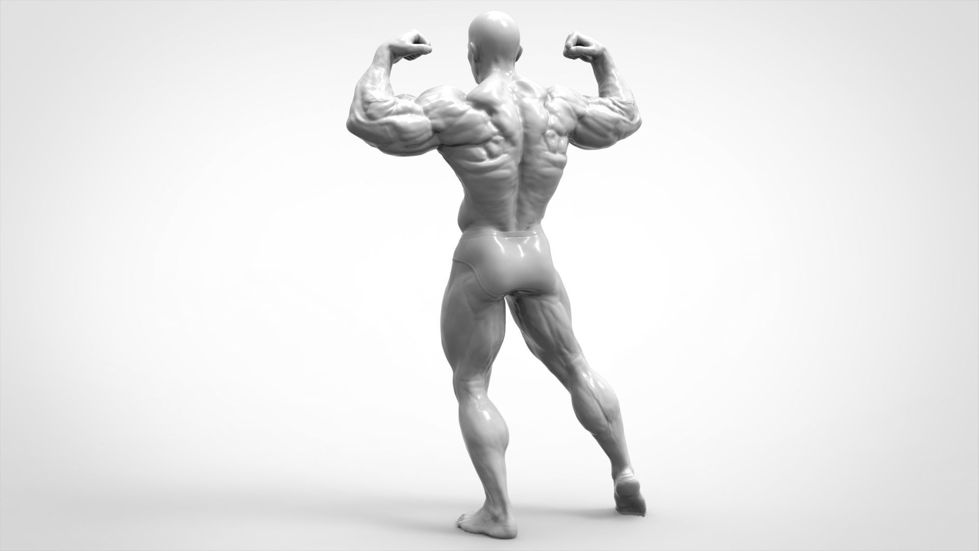 Bodybuilder Pose - Anatomy 3D print model_3