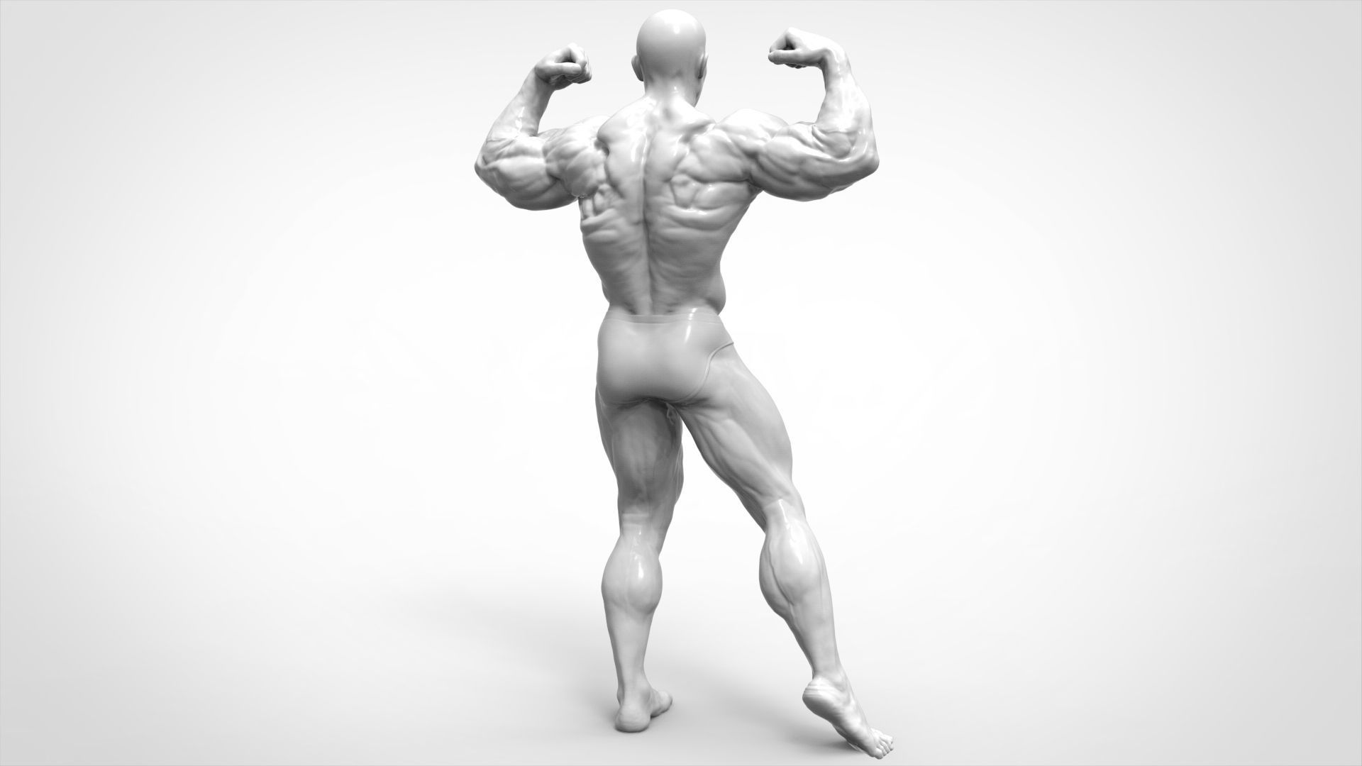 Bodybuilder Pose - Anatomy 3D print model_4