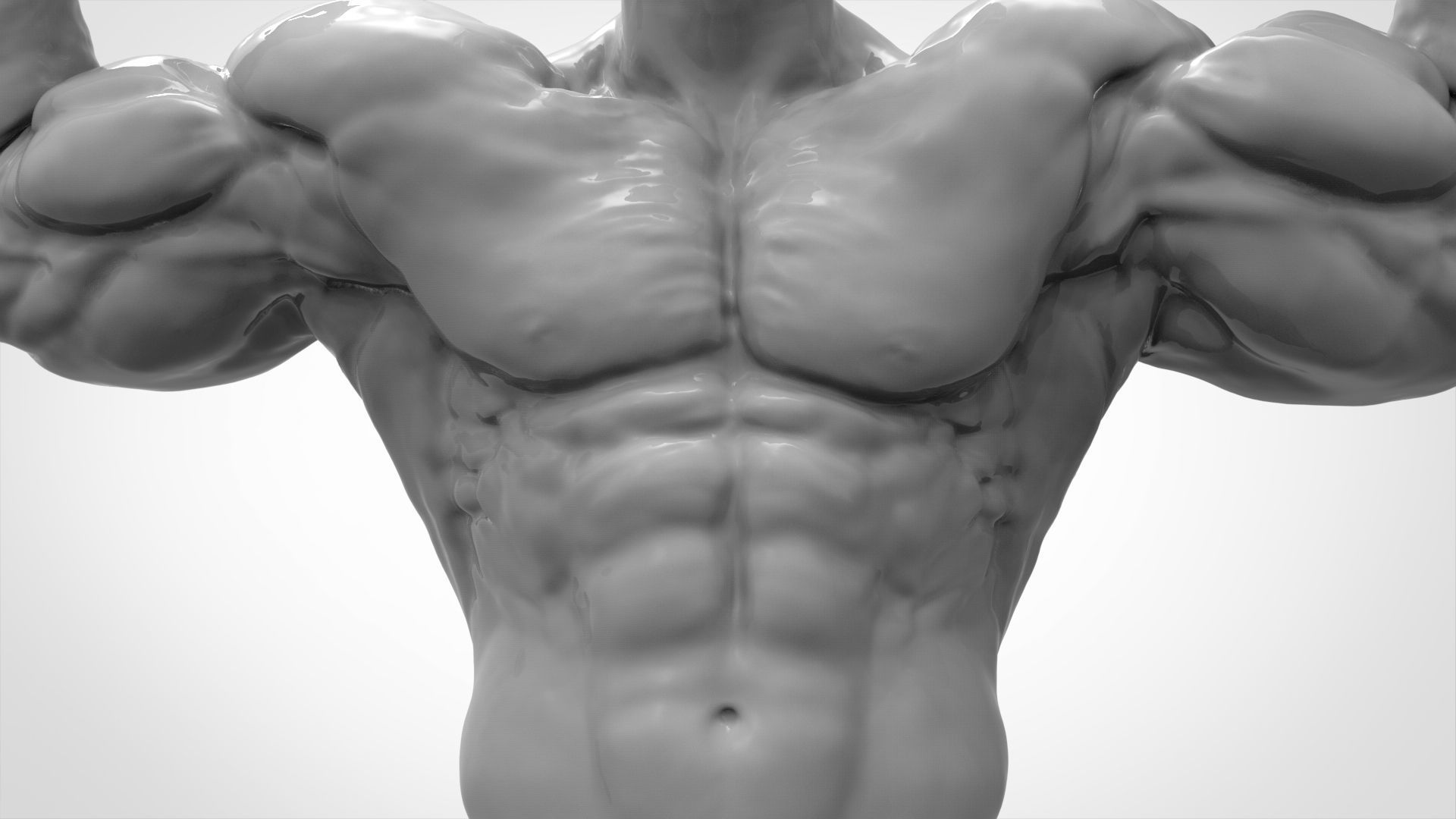 Bodybuilder Pose - Anatomy 3D print model_7