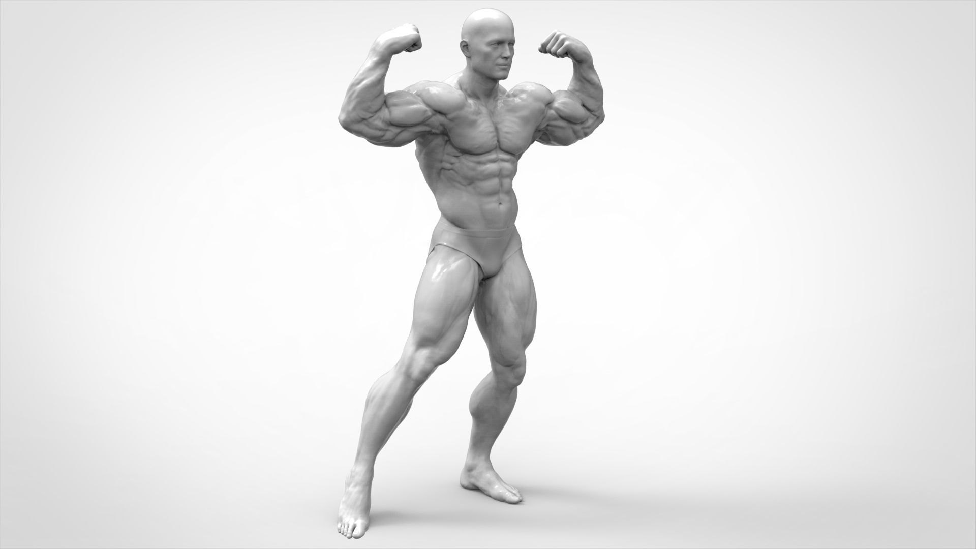 Bodybuilder Pose - Anatomy 3D print model_6