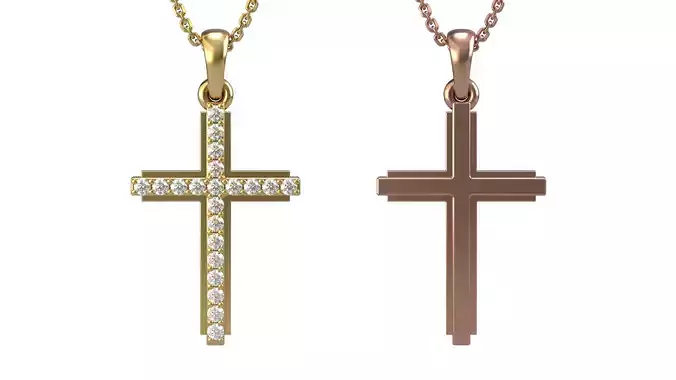 Cross pendant 7 3D print model