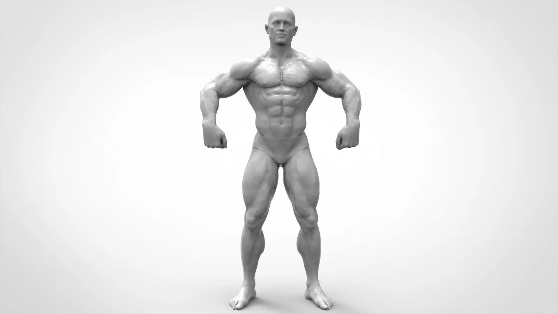 Bodybuilder Pose - Anatomy 3D print model