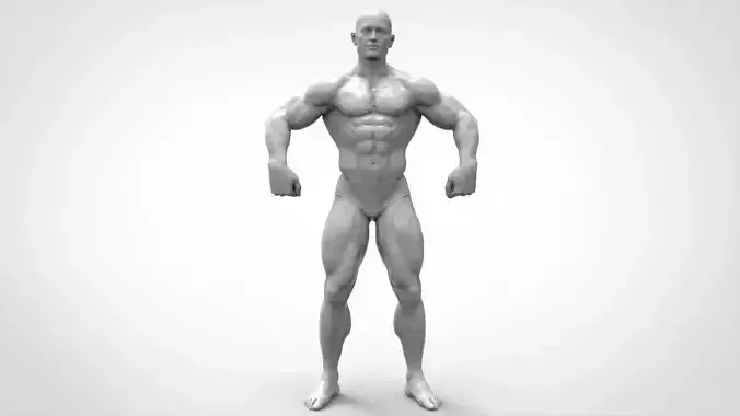 Bodybuilder Pose - Anatomy 3D print model