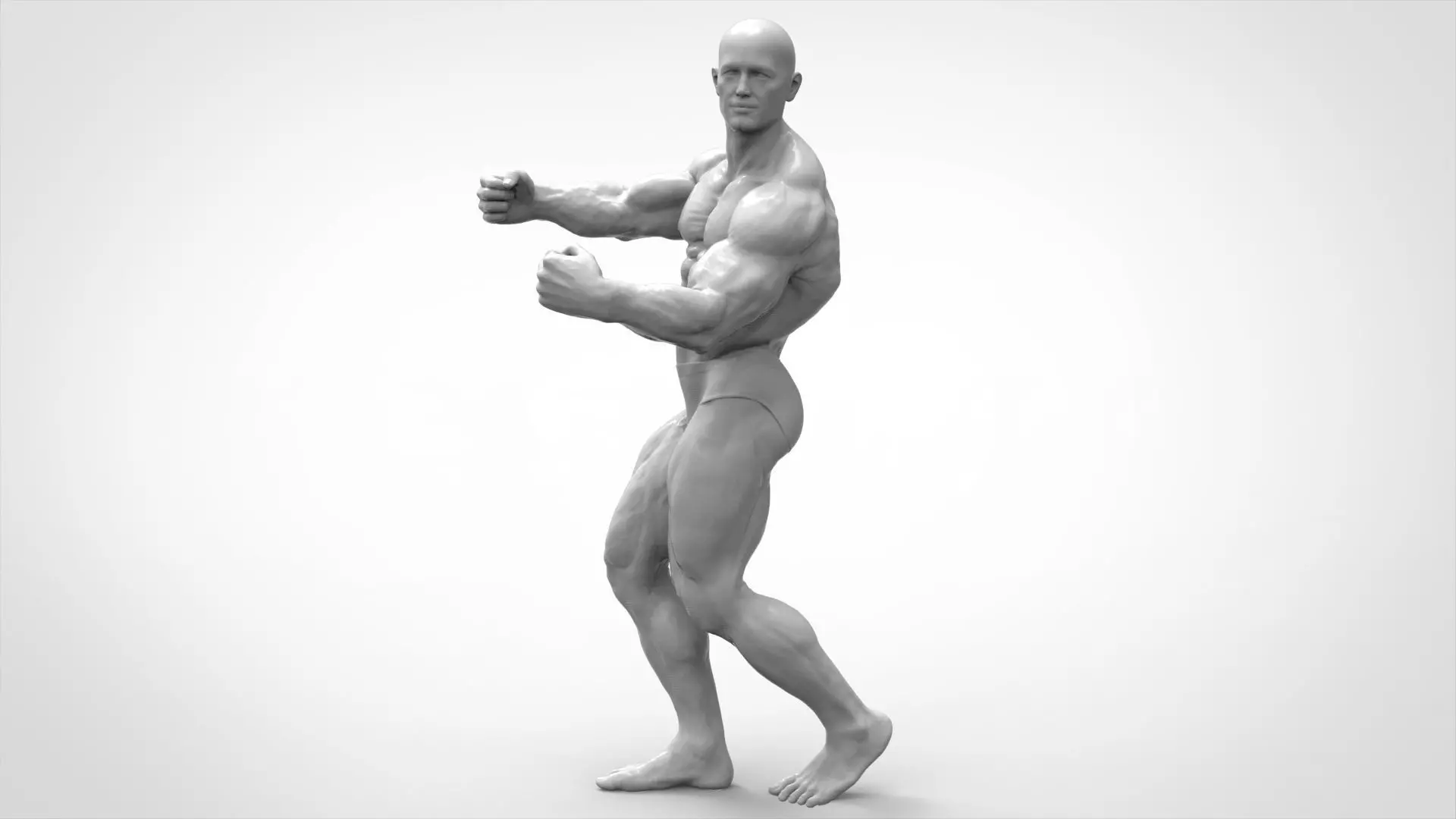 Bodybuilder Pose - Anatomy 3D print model