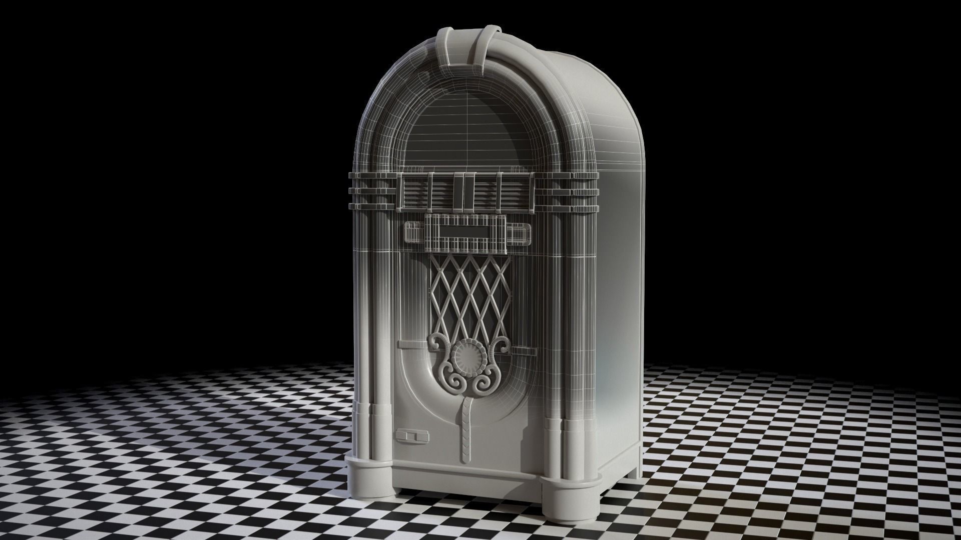 Jukebox Low-poly 3D model_3
