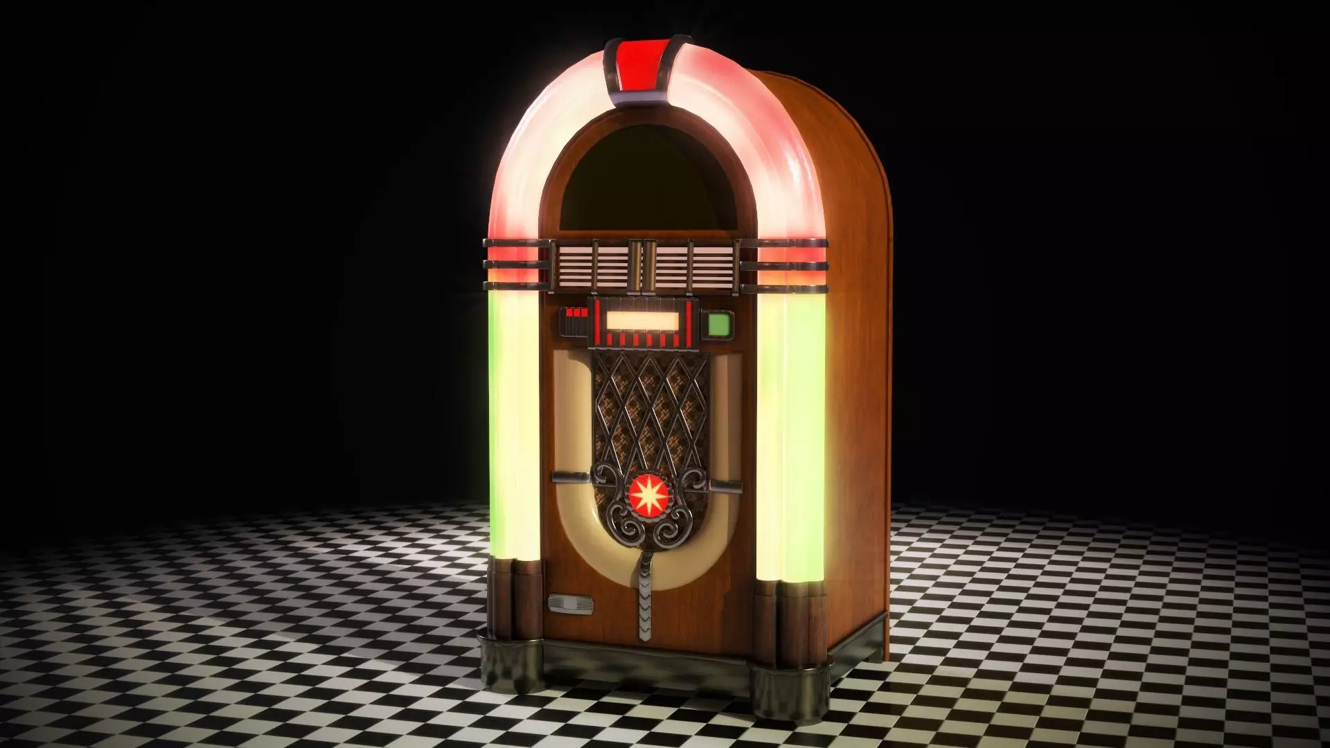 Jukebox Low-poly 3D model_0