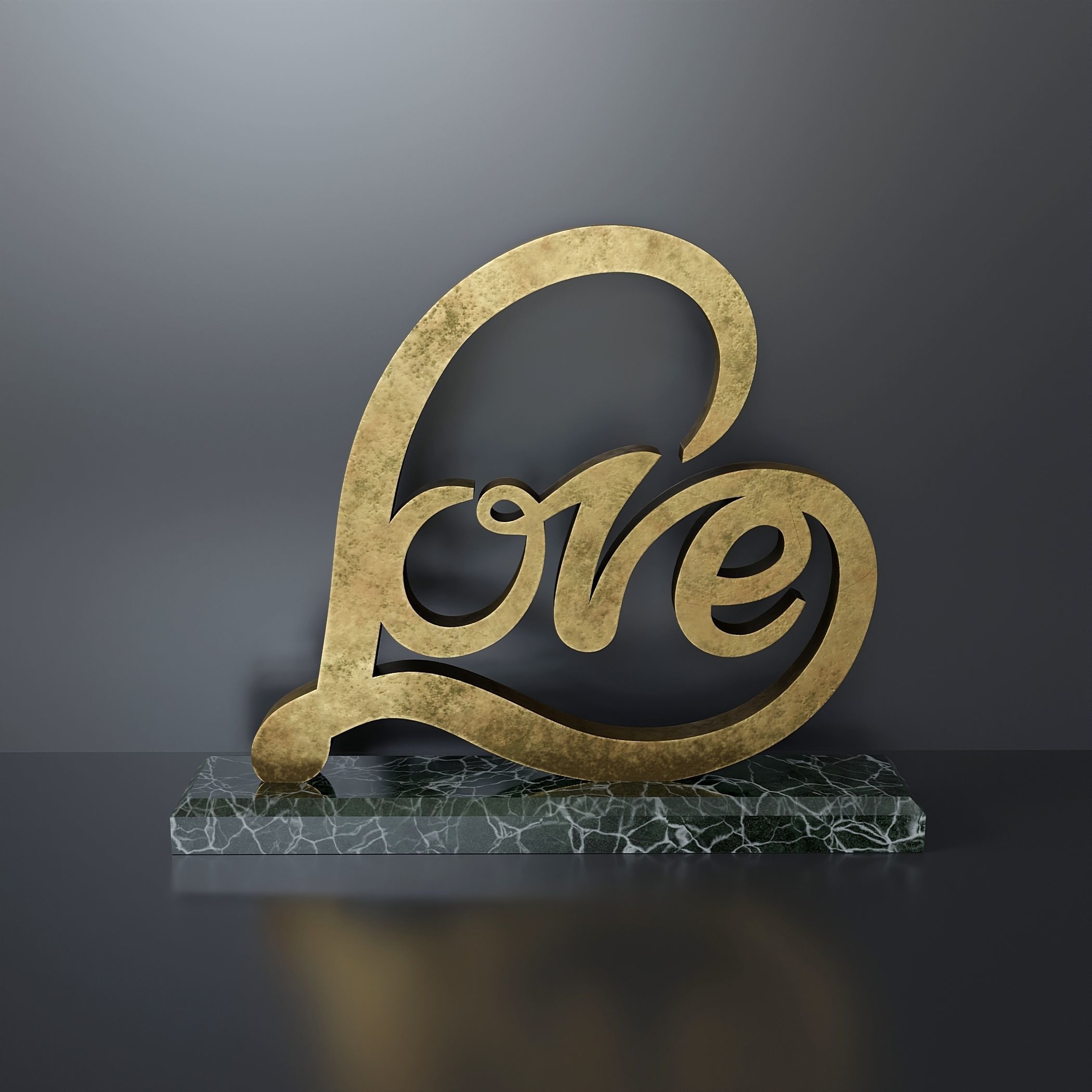 Decor for Valentines Day 2 Low-poly 3D model_2