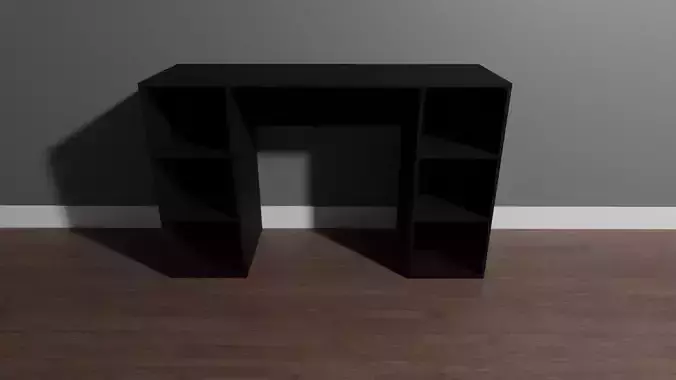 6-Cube Storage Desk Black