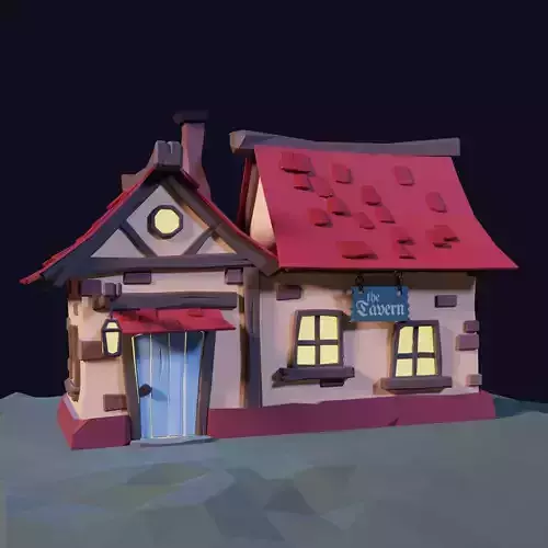 Low poly tavern