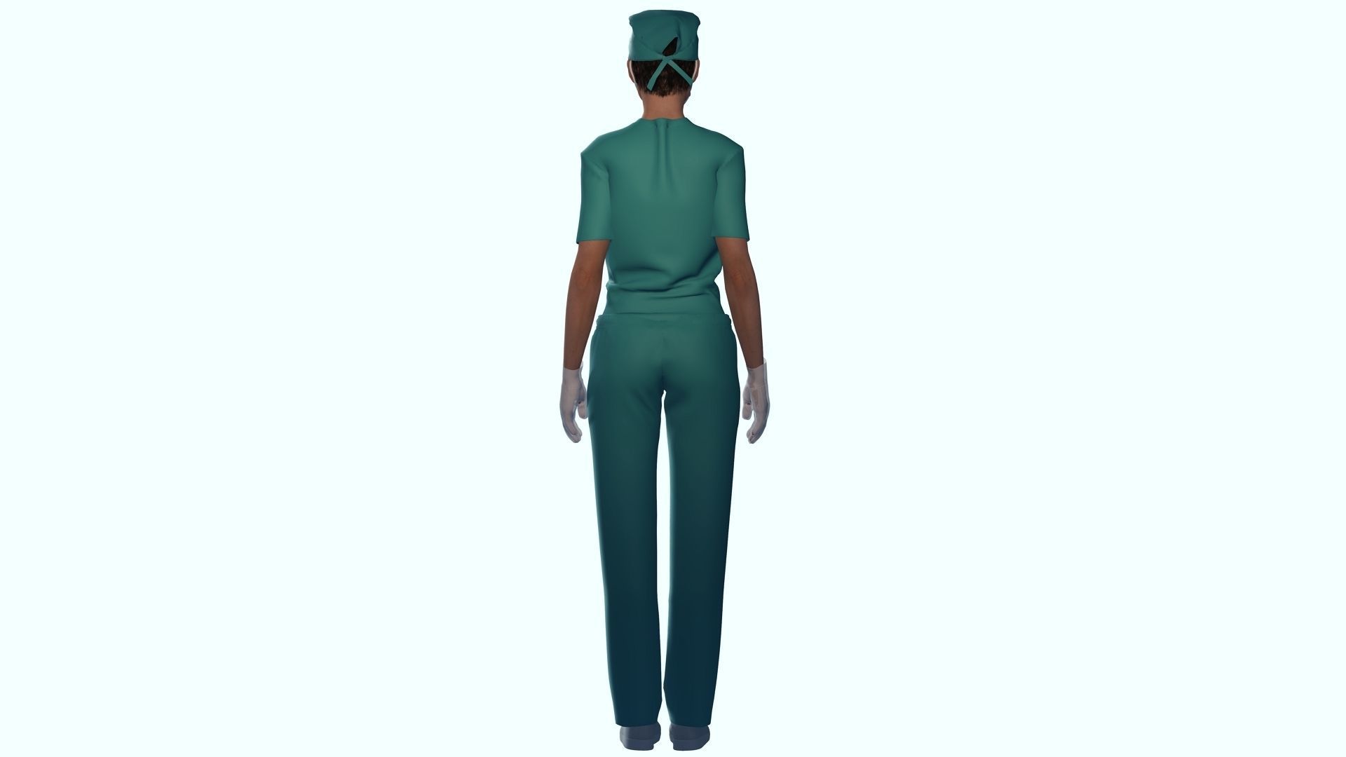 Female Surgeon Woman Nurse Rigged Doctor 3D Model Low-poly 3D model_3