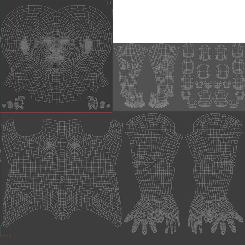 Female Surgeon Woman Nurse Rigged Doctor 3D Model Low-poly 3D model_15