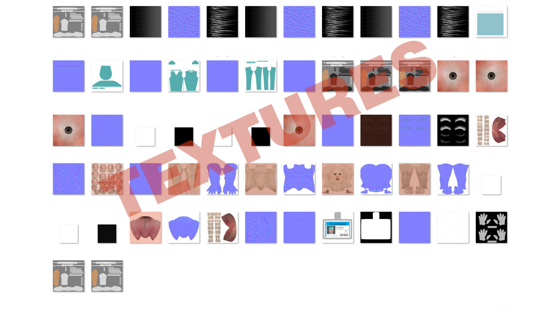 Female Surgeon Woman Nurse Rigged Doctor 3D Model Low-poly 3D model_16