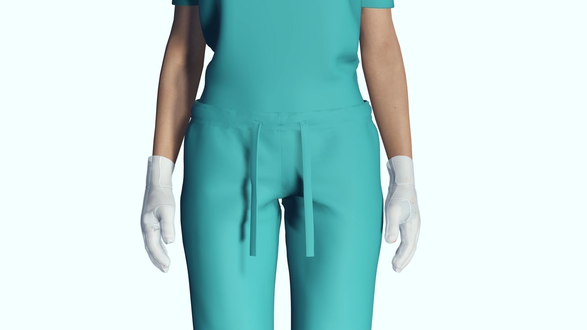 Female Surgeon Woman Nurse Rigged Doctor 3D Model Low-poly 3D model_12