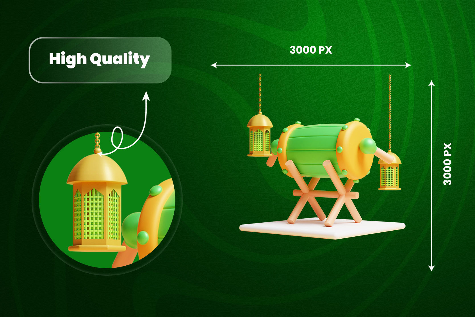 Ramadan 3d Illustration Icon Pack-2 3D model_4