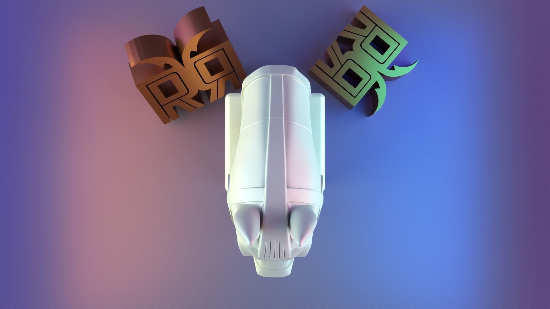 Standing horse head 3D print model_5