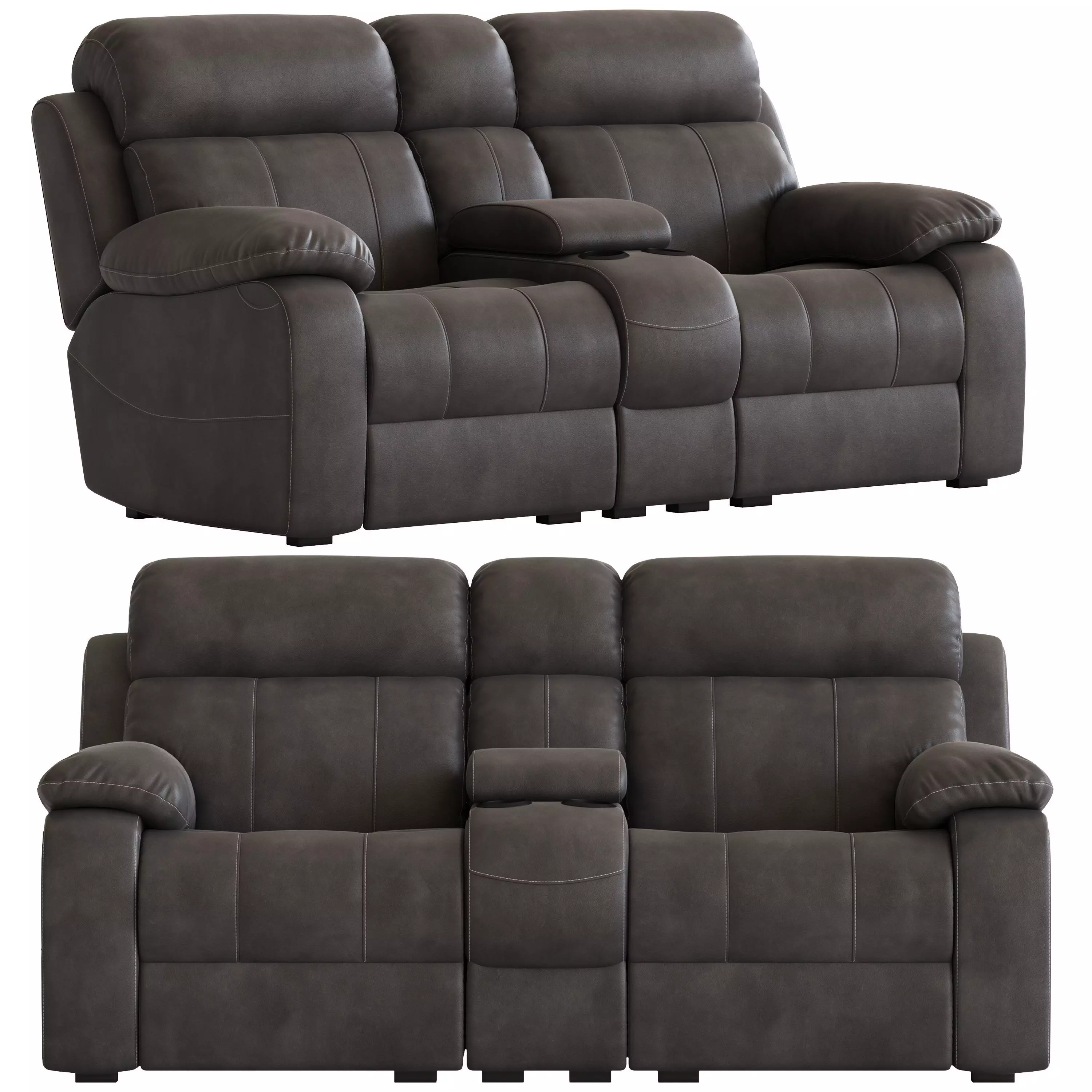 Carmage 2-Seater Modular Sofa with Foot lift 3D model