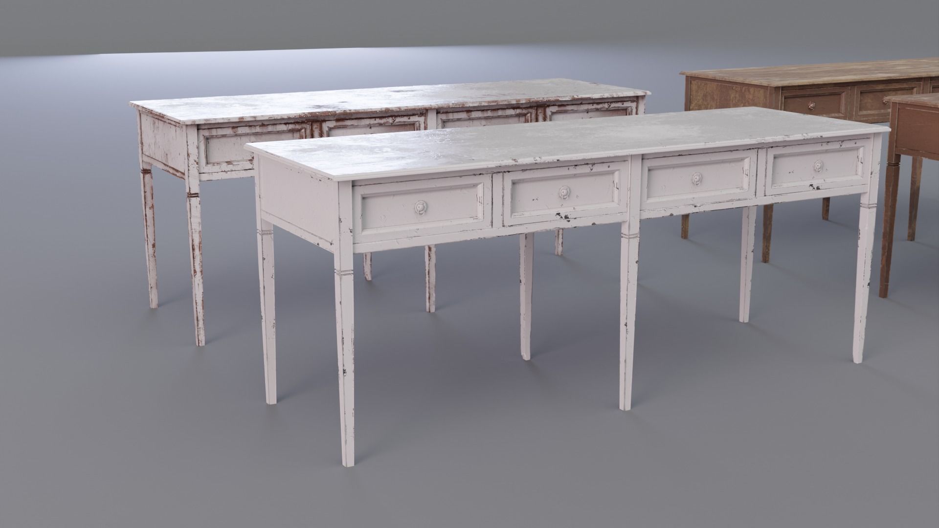 Wooden Table Low-poly 3D model Low-poly 3D model_4