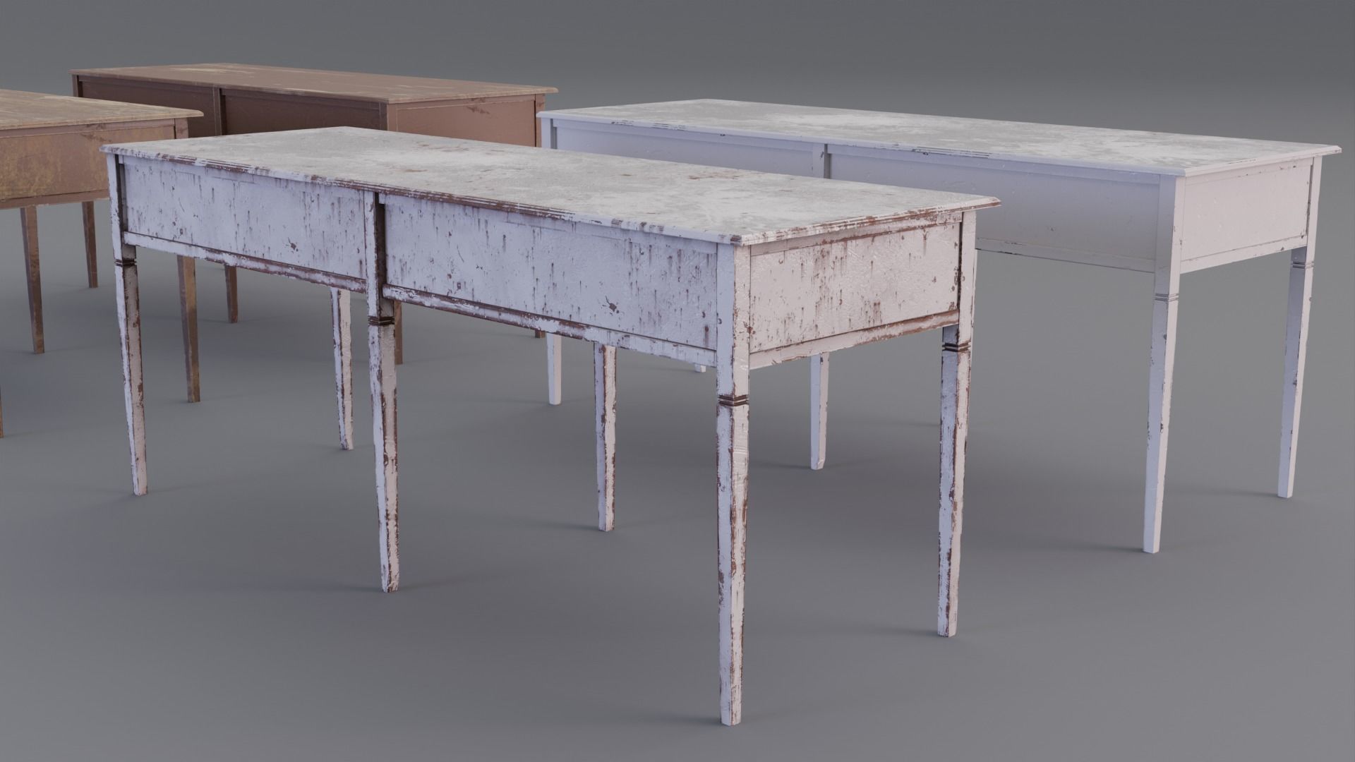 Wooden Table Low-poly 3D model Low-poly 3D model_5