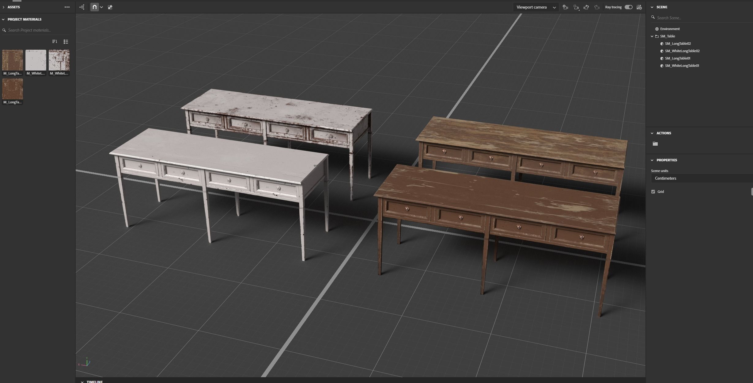 Wooden Table Low-poly 3D model Low-poly 3D model_6