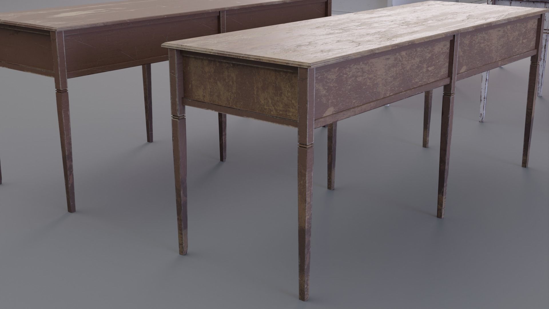 Wooden Table Low-poly 3D model Low-poly 3D model_3
