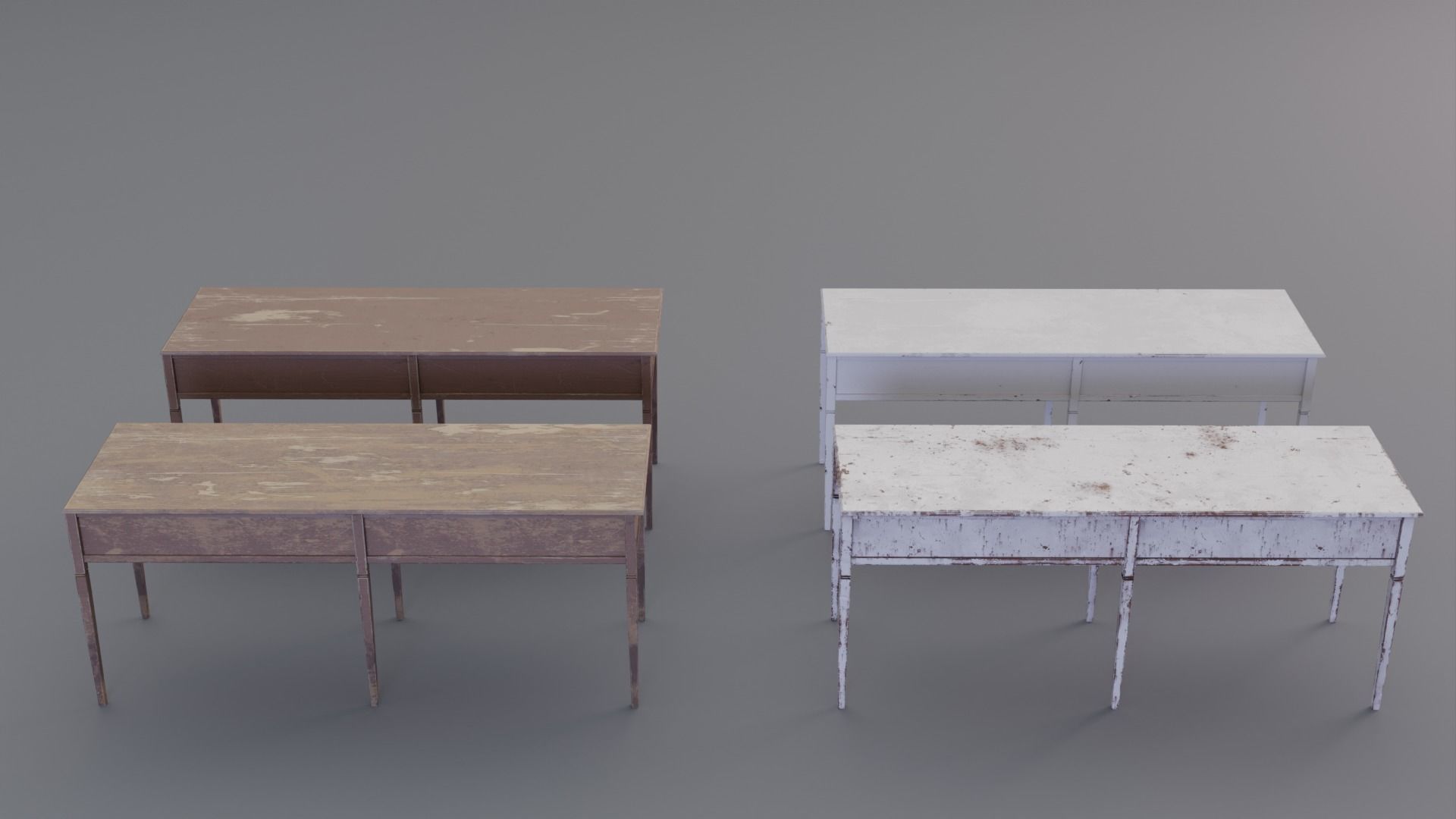 Wooden Table Low-poly 3D model Low-poly 3D model_2