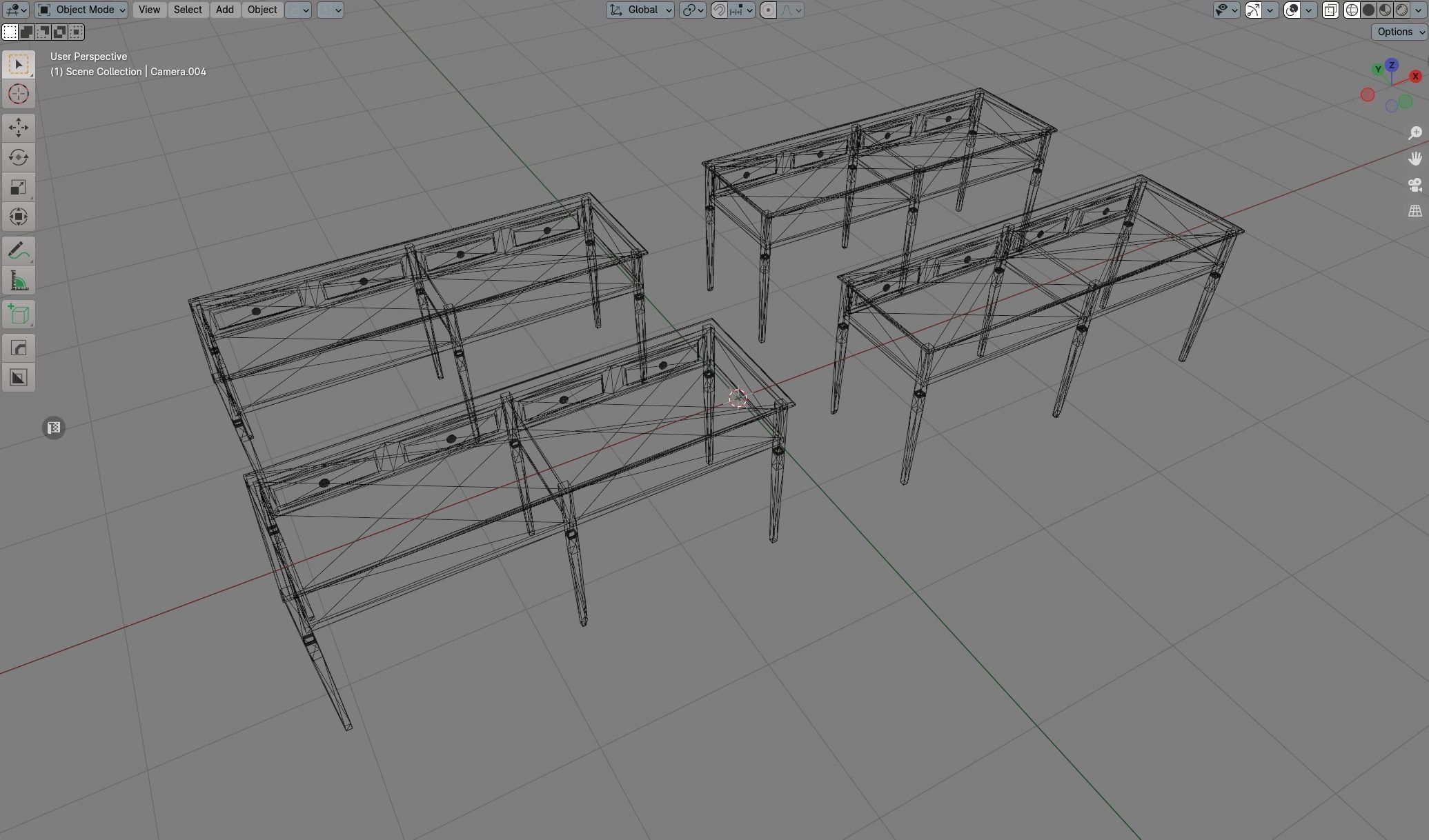 Wooden Table Low-poly 3D model Low-poly 3D model_7