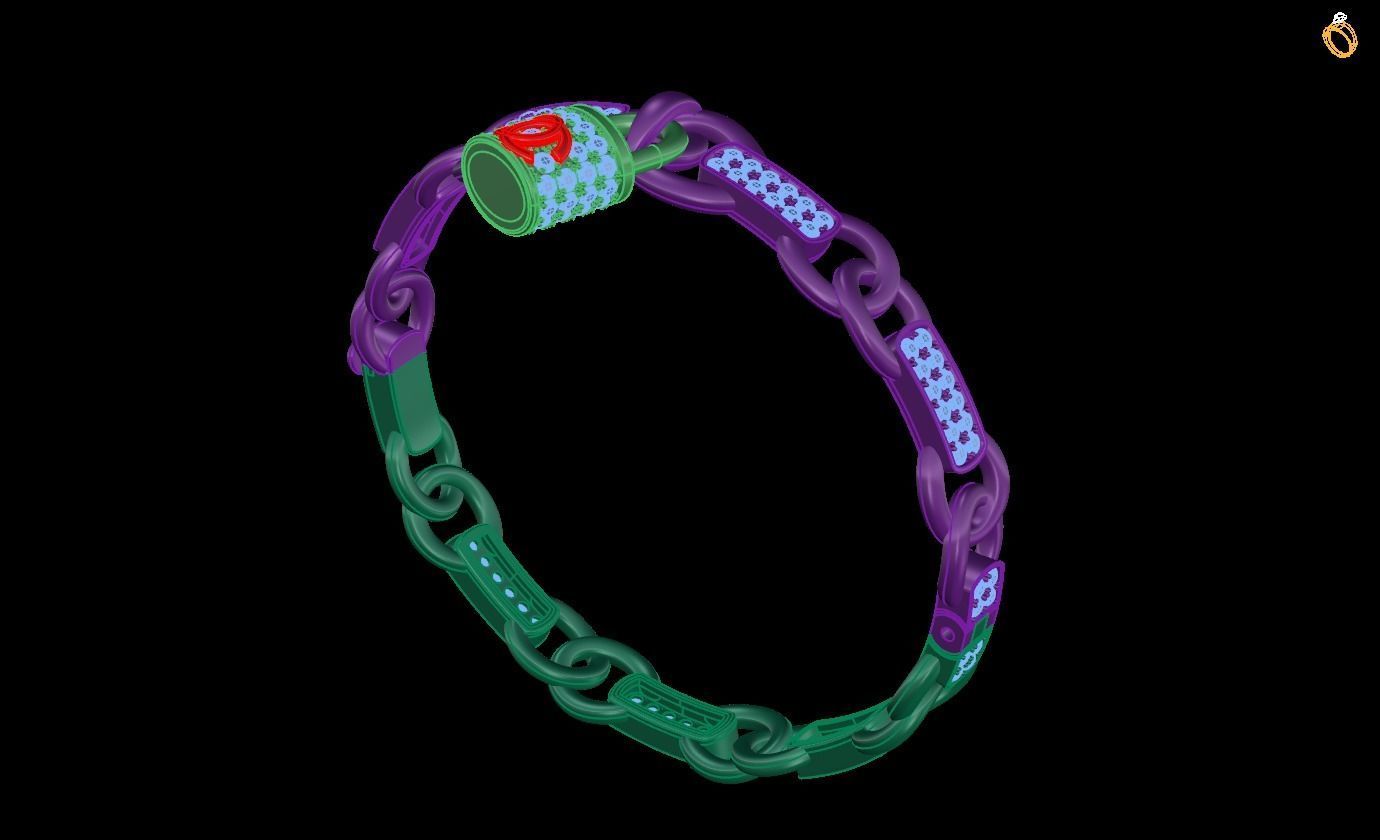 Bracelet 13 3D print model_3