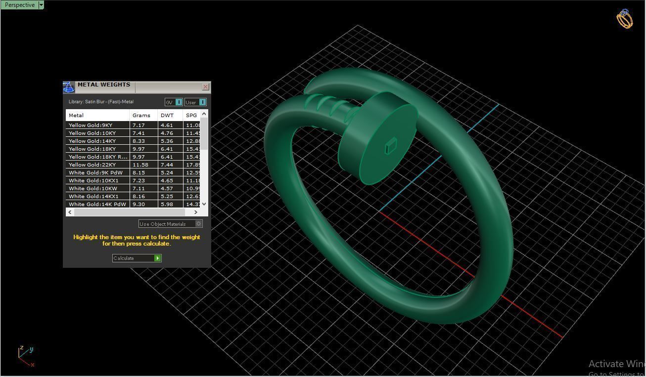 Ring M96 Women ring Size 12 US 3D print model_10
