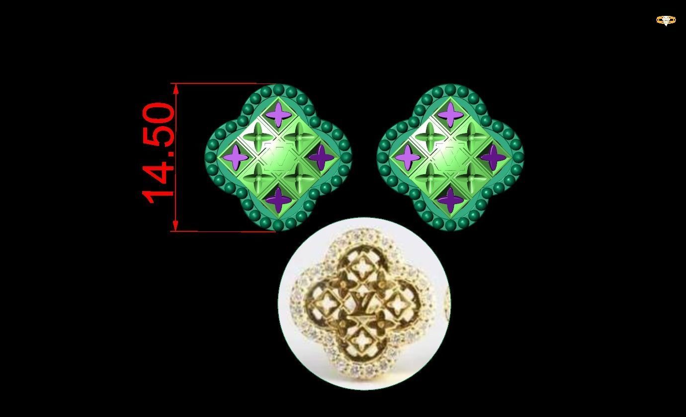 Earrings 05 3D print model_2